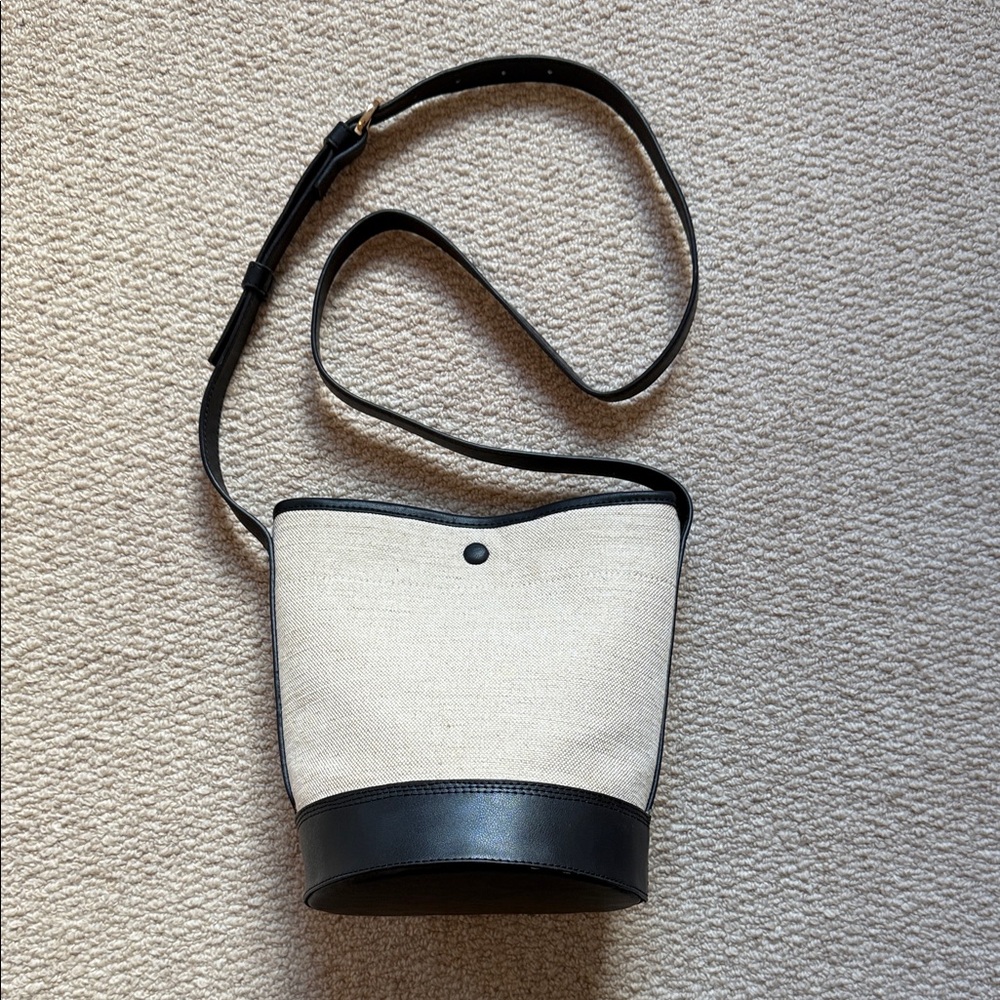 J. Crew Factory Black and Cream Crossbody Bag